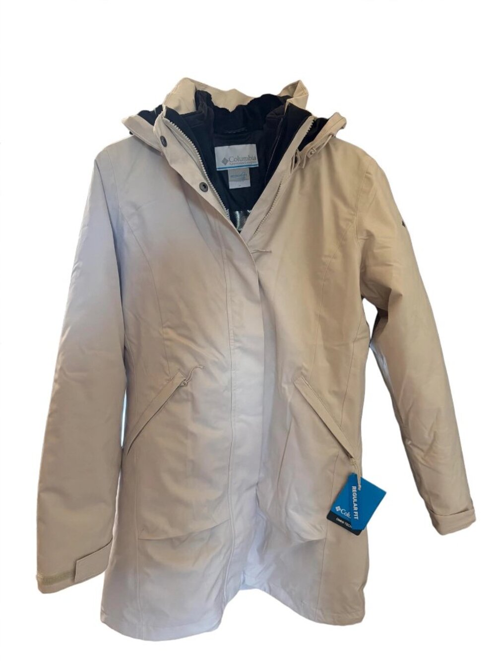 Columbia Women's Interchange 3-in-1 Jacket Size M - Beige / Dark Stone Omni-Tech